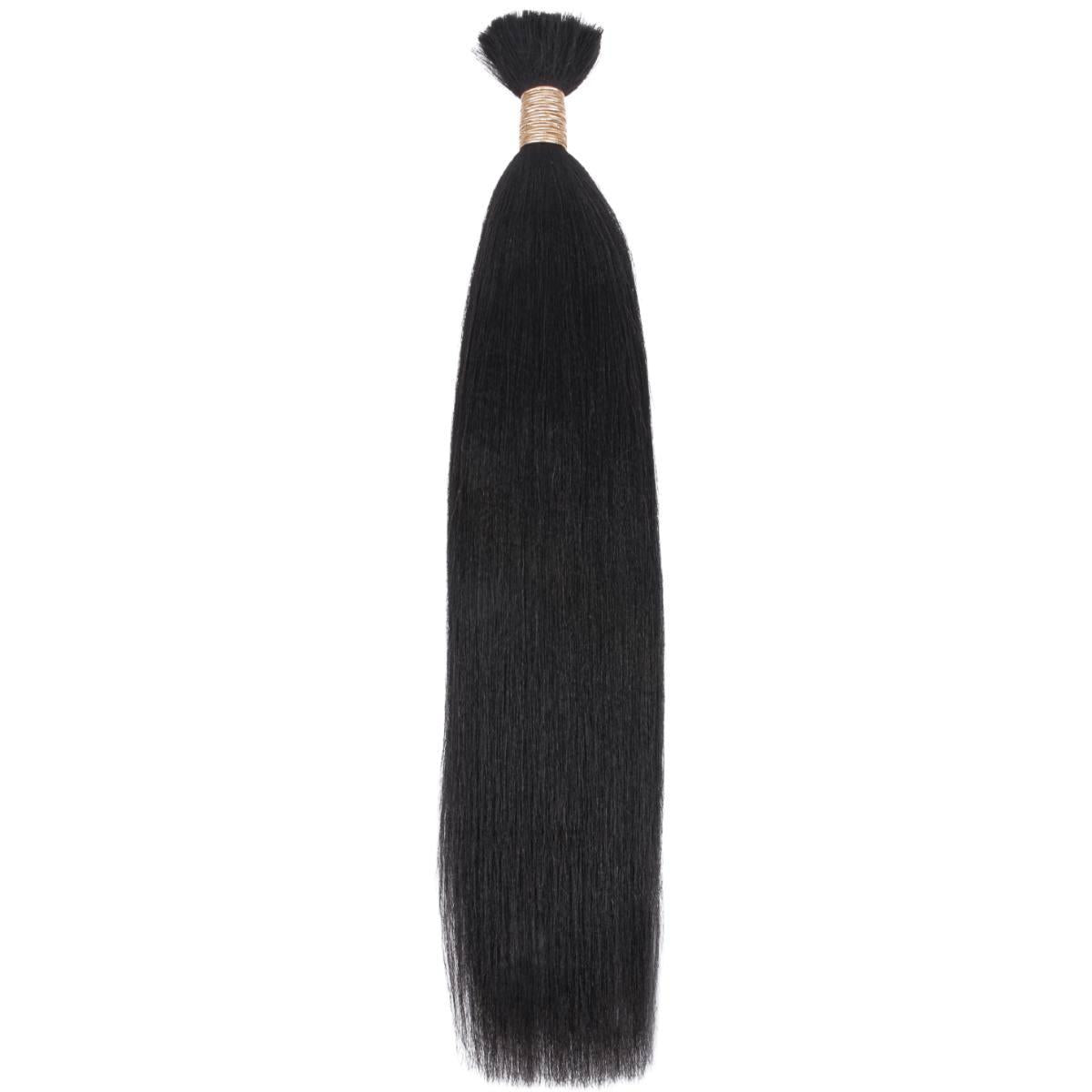 Yaki Straight Bulk Human Hair Extensions