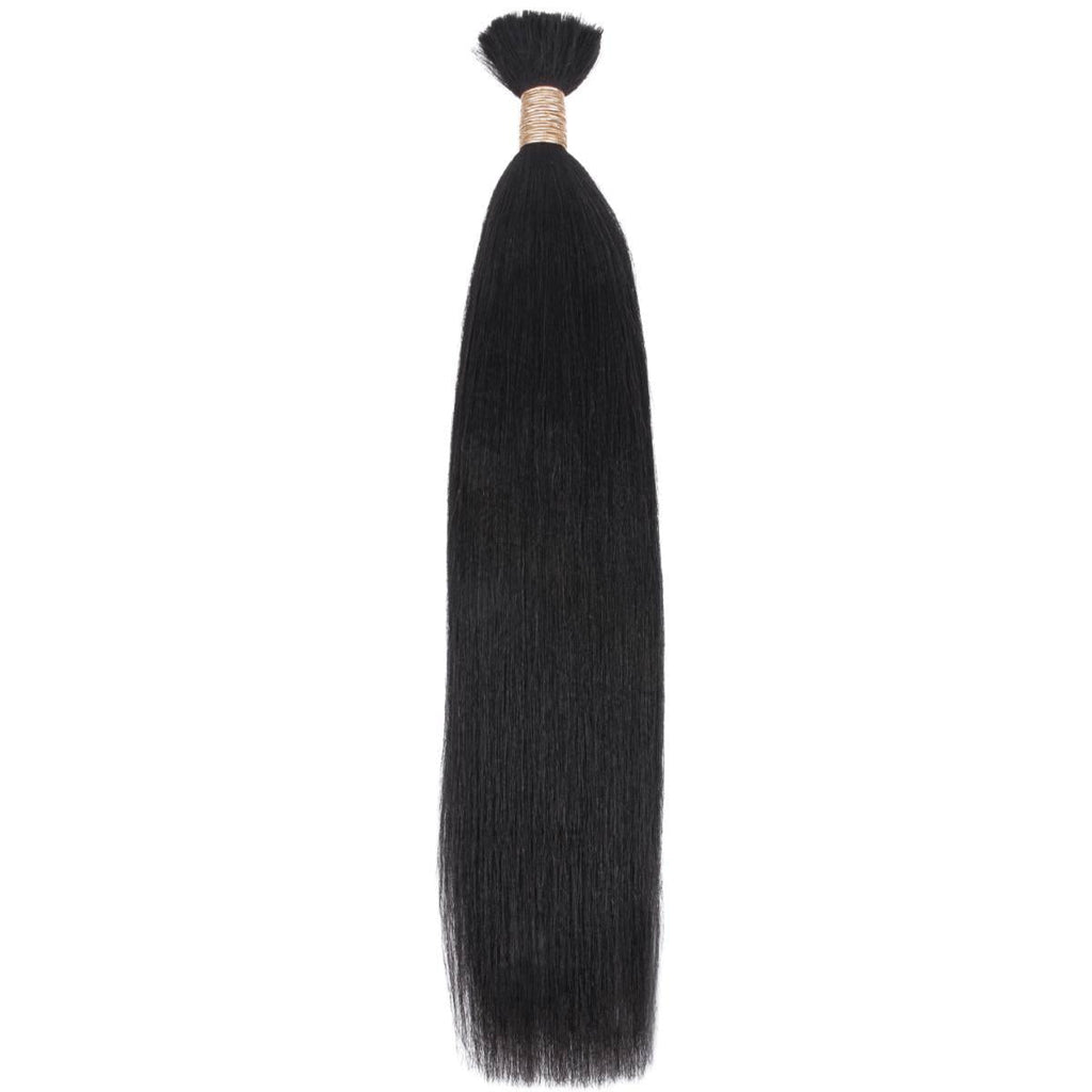Yaki Straight Bulk Human Hair Extensions
