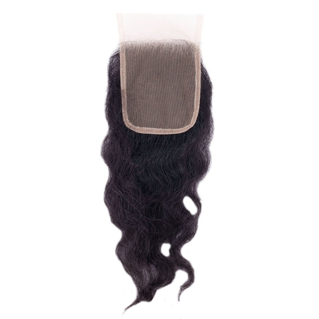 Raw Indian Curly 4x4 Transparent Closure