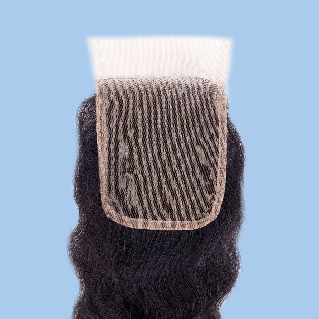 Raw Indian Curly 4x4 Transparent Closure
